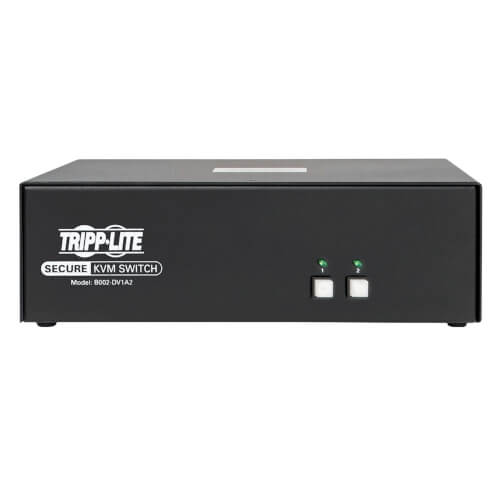 Tripp-Lite B002-DV1A2 | Secure KVM Switch, DVI to DVI - 2-Port, NIAP PP3.0 Certified, Audio, Single Monitor, TAA