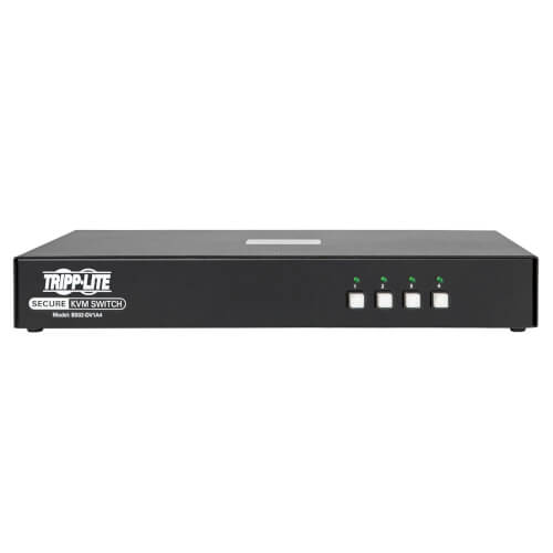 Tripp-Lite B002-DV1A4 | Secure KVM Switch, DVI to DVI - 4-Port, NIAP PP3.0 Certified, Audio, Single Monitor, TAA