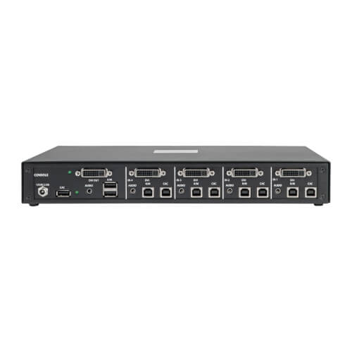 Tripp-Lite B002-DV1AC4 | Secure KVM Switch, DVI to DVI - 4-Port, NIAP PP3.0 Certified, Audio, CAC Support, Single Monitor, TAA
