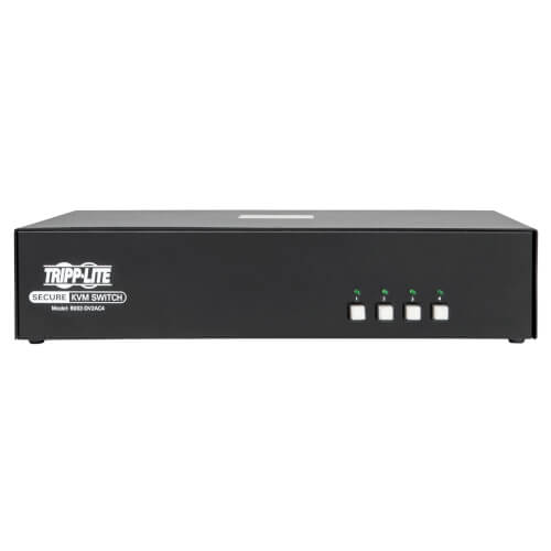 Tripp-Lite B002-DV2AC4 | Secure KVM Switch, Dual Monitor, DVI to DVI - 4-Port, NIAP PP3.0 Certified, Audio, CAC Support