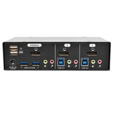 Tripp-Lite B004-DPUA2-K | 2-Port DisplayPort KVM Switch with Audio, Cables and USB 3.0 SuperSpeed Hub