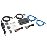 Tripp-Lite B004-DPUA2-K | 2-Port DisplayPort KVM Switch with Audio, Cables and USB 3.0 SuperSpeed Hub