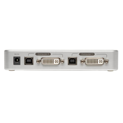 Tripp-Lite B004-DUA2-K-R | 2-Port DVI/USB KVM Switch with Audio and Cables