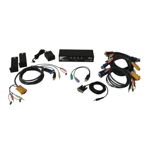 Tripp-Lite B006-VUA4-K-R | 4-Port KVM Switch with Audio, OSD and Peripheral Sharing