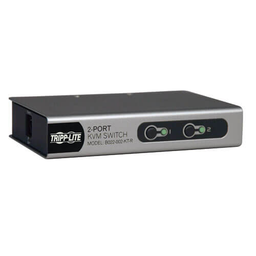 Tripp-Lite B022-002-KT-R | 2-Port Desktop KVM Switch with 2 KVM Cable Kits (PS2)
