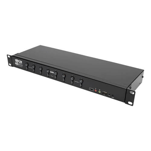 Tripp-Lite B024-DUA8-DL | 8-Port DVI/USB KVM Switch with Audio and USB 2.0 Peripheral Sharing, 1U Rack-Mount, Dual-Link, 2560 x 1600
