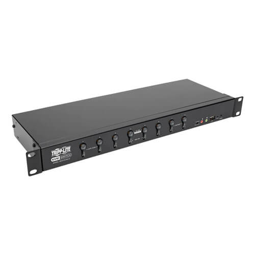 Tripp-Lite B024-DUA8-SL | 8-Port DVI/USB KVM Switch with Audio and USB 2.0 Peripheral Sharing, 1U Rack-Mount, Single-Link, 1920 x 1200 (1080p)