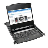 Tripp-Lite B030-008-17-IP | NetDirector 8-Port 1U Rack-Mount Console HDMI KVM Switch with 17 in. LCD and IP Remote Access, Dual Rail