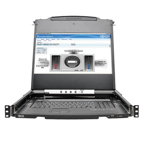 Tripp-Lite B030-008-17-IP | NetDirector 8-Port 1U Rack-Mount Console HDMI KVM Switch with 17 in. LCD and IP Remote Access, Dual Rail