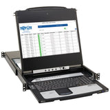 Tripp-Lite B030-DP08-17DIP | NetDirector 8-Port DisplayPort KVM Switch Console with 17 in. LCD, IP Remote Access, Dual Rail, 1U Rack-Mount
