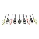 Tripp-Lite B032-DPUA2 | 2-Port DisplayPort 1.1/USB KVM Switch with Audio/Video, Built-In Cables, USB Peripheral Sharing