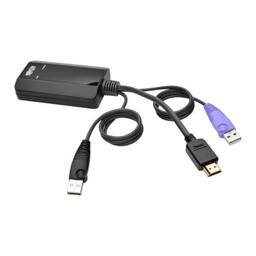 Tripp-Lite B055-001-UHD | NetDirector HDMI USB Server Interface Unit with Virtual Media and CAC Support (B064-IPG Series), USB and HDMI