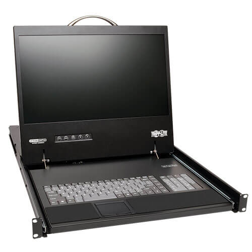 Tripp-Lite B070-008-19-IP | NetCommander 8-Port Cat5 KVM over IP Switch - 19 in. LCD, 1 Remote + 1 Local User, 1U Rack-Mount