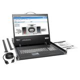Tripp-Lite B070-016-19-IP2 | NetCommander 16-Port Cat5 KVM over IP Switch - 19 in. LCD, 2 Remote + 1 Local User, 1U Rack-Mount