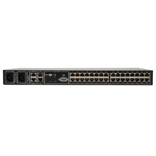 Tripp-Lite B072-032-IP2-K | NetCommander 32-Port Cat5 KVM over IP Switch - 2 Remote + 1 Local User, 16 USB Dongles, 1U Rack-Mount