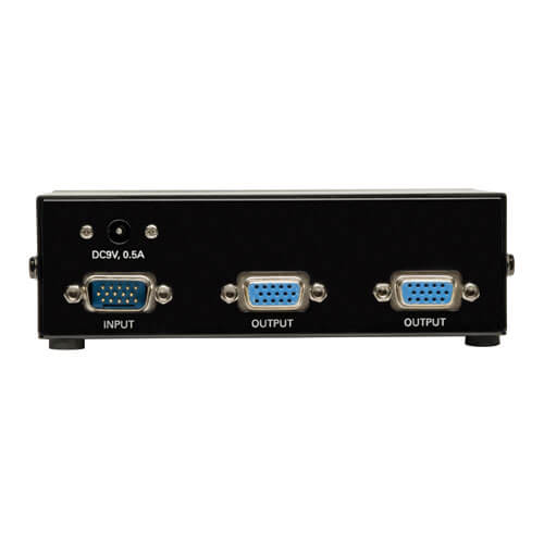 Tripp-Lite B114-002-R | 2-Port VGA/SVGA Video Splitter with Signal Booster, High Resolution Video, 350MHz, (HD15 M/2xF)