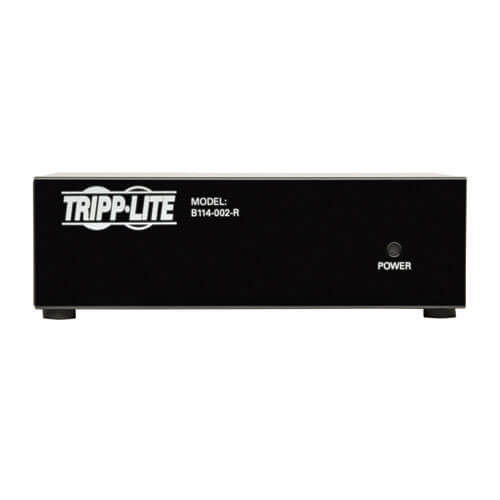Tripp-Lite B114-002-R | 2-Port VGA/SVGA Video Splitter with Signal Booster, High Resolution Video, 350MHz, (HD15 M/2xF)