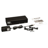 Tripp-Lite B116-004A | 4-Port DVI Splitter with Audio and Signal Booster - Single-Link DVI-I, 1920 x 1200 (1080p) @ 60 Hz, TAA
