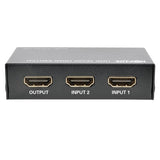 Tripp-Lite B119-002-UHD | 2-Port HDMI Switch with Remote Control - 4K @ 60 Hz, 4:4:4, HDR, 3D, HDCP 2.2, EDID