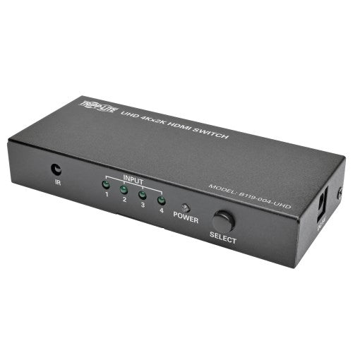 Tripp-Lite B119-004-UHD | 4-Port HDMI Switch with Remote Control - 4K 60 Hz, UHD, 4:4:4, HDR, 3D