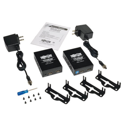 Tripp-Lite B126-2A1 | 1 x 2 HDMI over Cat5/6 Extender Kit, Box-Style Transmitter/Receiver for Video/Audio, Up to 150 ft. (45 m), TAA