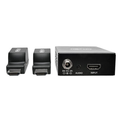 Tripp-Lite B126-2P2M-POC | 2-Port HDMI over Cat5/6 Extender Kit, Box-Style Transmitter, 2 Mini Receivers, PoC, Up to 100 ft. (30 m), TAA