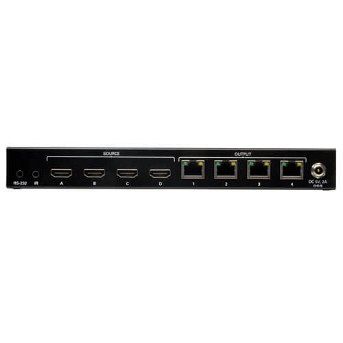 Tripp-Lite B126-4X4 | 4 x 4 HDMI over Cat5/6 Matrix Splitter Switch, Box-Style Transmitter for Video/Audio, Up to 175 ft. (53 m), TAA