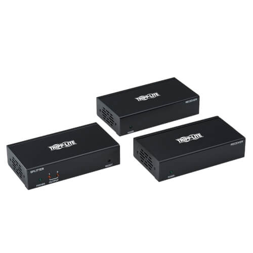 Tripp-Lite B127-002-2H2 | 2-Port HDMI over Cat6 Splitter/Extender Kit, Transmitter/Dual Receivers, 4K 60 Hz, PoC, HDR, 125 ft., TAA