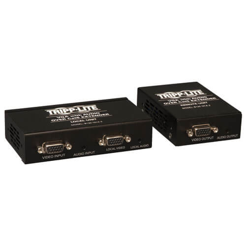Tripp-Lite B130-101A-2 | VGA over Cat5/6 Extender Kit, Box-Style Transmitter/Receiver for Video/Audio, Up to 1000 ft. (305 m), TAA