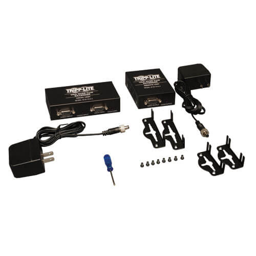 Tripp-Lite B130-101A-2 | VGA over Cat5/6 Extender Kit, Box-Style Transmitter/Receiver for Video/Audio, Up to 1000 ft. (305 m), TAA