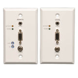 Tripp-Lite B130-101A-WP-2 | VGA over Cat5/6 Extender Kit, Wall Plate Transmitter/Receiver for Video/Audio, Up to 1000 ft. (305 m), TAA