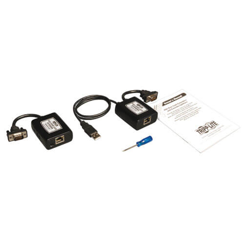 Tripp-Lite B130-101-U | VGA over Cat5/6 Extender Kit, Transmitter/Receiver for Video, USB Powered, Up to 500 ft. (152 m), TAA