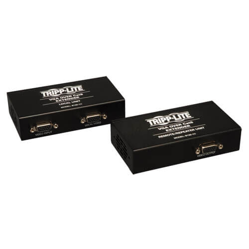 Tripp-Lite B130-111 | VGA over Cat5/Cat6 Transmitter and Receiver with Repeater Kit, Box-Style, 1920x1440 60 Hz, Up to 1000 ft. (305 m), TAA