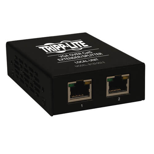 Tripp-Lite B132-002-2 | 2-Port VGA over Cat5/6 Splitter/Extender, Box-Style Transmitter for Video, Up to 1000 ft. (305 m), TAA
