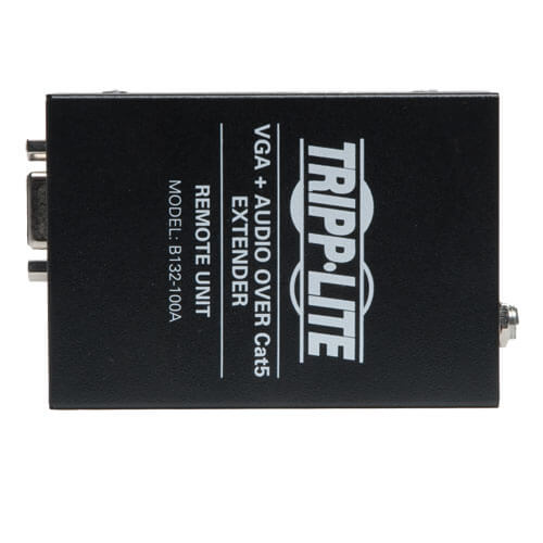 Tripp-Lite B132-100A | VGA over Cat5/6 Extender, Box-Style Receiver for Video/Audio, Up to 1000 ft. (305 m), TAA