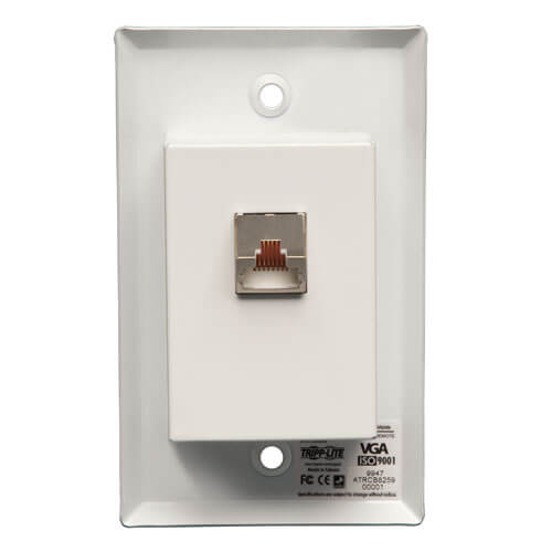 Tripp-Lite B132-100A-WP-1 | VGA over Cat5/6 Extender, Wall Plate Receiver for Video/Audio, Up to 1000 ft. (305 m), TAA