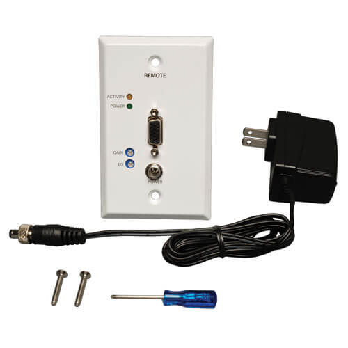 Tripp-Lite B132-100-WP-1 | VGA over Cat5/Cat6 Extender, Wallplate Receiver, 1920x1440 at 60Hz, Up to 1000-ft., TAA