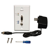 Tripp-Lite B132-100-WP-1 | VGA over Cat5/Cat6 Extender, Wallplate Receiver, 1920x1440 at 60Hz, Up to 1000-ft., TAA