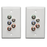 Tripp-Lite B136-101-WP-1 | Component Video with Stereo Audio over Cat5/Cat6 Extender Kit, Wallplate Transmitter and Receiver, Up to 700 ft. (213 m)