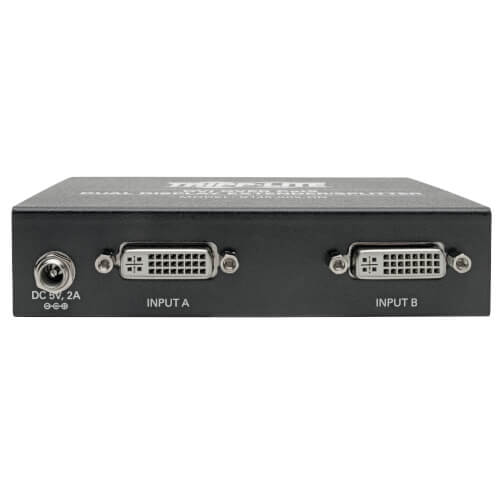 Tripp-Lite B140-002-DD | 2-Port DVI over Cat5/6 Splitter/Extender, Box-Style Transmitter for Video, Dual-Display DVI-D, 200 ft. (60 m), TAA