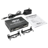 Tripp-Lite B140-002-DD | 2-Port DVI over Cat5/6 Splitter/Extender, Box-Style Transmitter for Video, Dual-Display DVI-D, 200 ft. (60 m), TAA