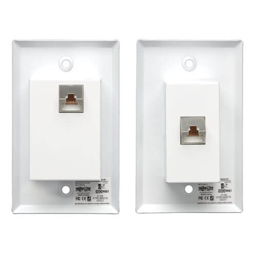Tripp-Lite B140-1A1-WP | DVI over Cat5/Cat6 Active Extender Kit, Wallplate Transmitter and Receiver, 1920x1080 60 Hz, Up to 200 ft. (60 m), TAA