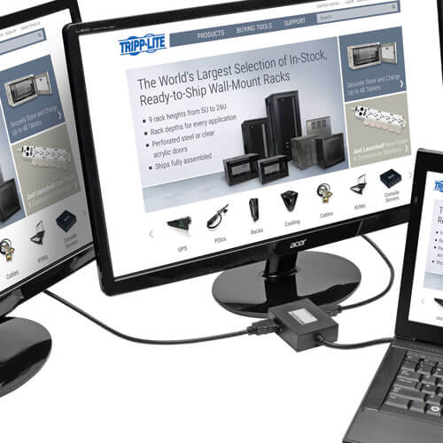 Tripp-Lite B157-002-HD | 2-Port DisplayPort to HDMI Hub, DP1.2, TAA