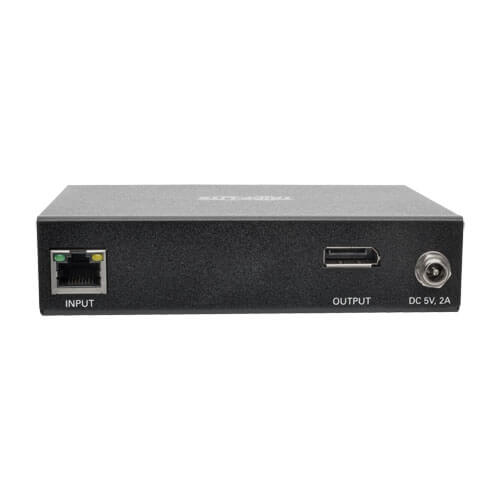 Tripp-Lite B160-100-DPSI | DisplayPort over IP Extender Receiver over Cat5/Cat6, RS-232 Serial and IR Control, 1080p 60 Hz, 328 ft. (100 m), TAA