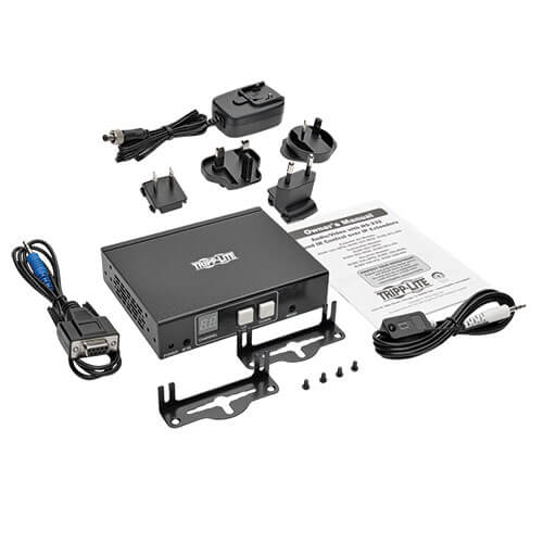 Tripp-Lite B160-100-DPSI | DisplayPort over IP Extender Receiver over Cat5/Cat6, RS-232 Serial and IR Control, 1080p 60 Hz, 328 ft. (100 m), TAA