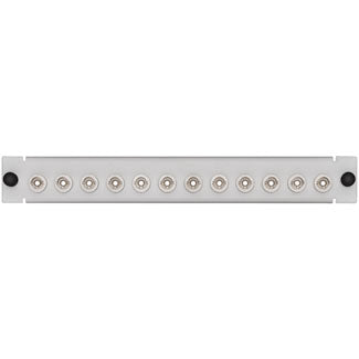 Leviton APL12-STS | LGX 12-pack Plate w/ST Adapters (blue), Zirconia Ceramic Sleeve, 12 Fibers, White