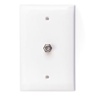 Leviton 40539-MI | Midsize Video Wall Jack, F connector, ivory