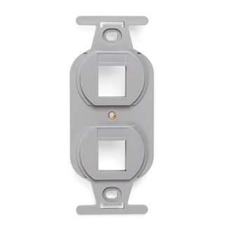 Leviton 41087-2EP | QuickPort Duplex Type 106 Insert, 2-Port, Black