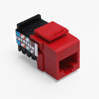 Leviton 41108-RC5 | Cat 5 QuickPort Connector, Crimson