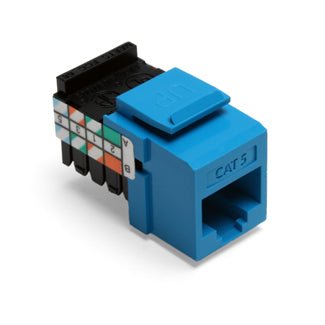 Leviton 41108-RL5 | Cat 5 QuickPort Jack, Blue